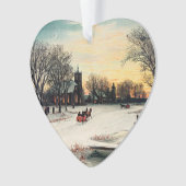 Heiligabend, 1889, Vintage Malerei, Ornament (Vorderseite)