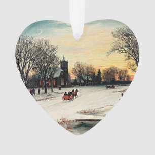 Heiligabend, 1889, Vintage Malerei, Ornament