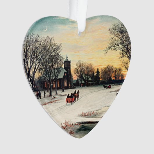 Heiligabend, 1889, Vintage Malerei, Ornament (Vorderseite)