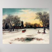 Heiligabend, 1889, Vintage Malerei, Poster (Vorne)