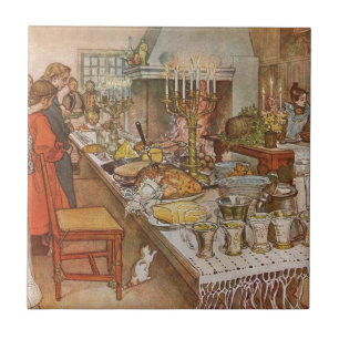 Heiligabend Carl Larsson 1904 Fliese