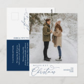 Heiligabend Foto, romantischer Gruß Postkarte (Vorne/Hinten)