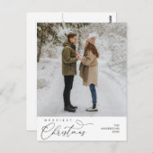 Heiligabend Foto, romantischer Gruß Postkarte (Vorne/Hinten)