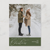 Heiligabend Foto, romantischer Gruß Postkarte (Vorderseite)