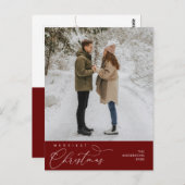 Heiligabend Foto, romantischer Gruß Postkarte (Vorne/Hinten)