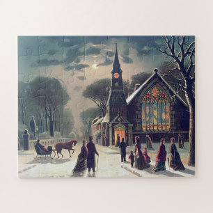 Heiligabend-Gottesdienst J Hoover And Son 1878 Puzzle
