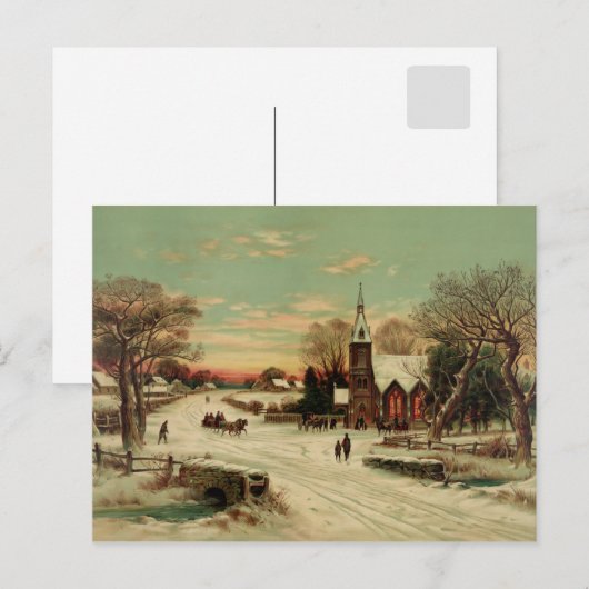 Heiligabend im Land Postkarte (Vorne/Hinten)