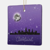 Heiligabend in Cleveland, Ohio Keramikornament (Links)