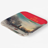 Heiligabend, schöne Kunst, Pappteller (Gewinkelt)