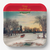 Heiligabend, schöne Kunst, Pappteller (Vorderseite)