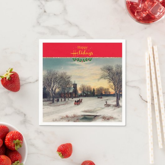 Heiligabend, schöne Kunst, Serviette (Beispiel)