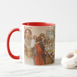 Heiligabend von Carl Larsson, Vintager Urlaub Tasse