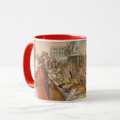 Heiligabend von Carl Larsson, Vintager Urlaub Tasse (Vorderseite Links)