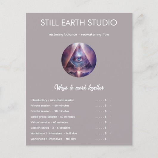 Heilige Achse | Drittes Auge Design Flyer (Vorne)