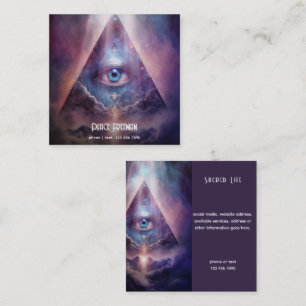 Heilige Achse Drittes Auge Design Quadratische Visitenkarte