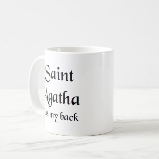 Heilige Agatha Kaffeetasse (Vorderseite Links)
