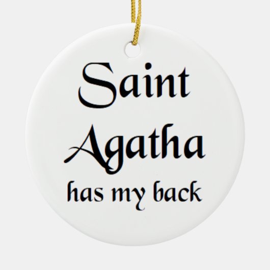 Heilige Agatha Keramik Ornament (Vorne)