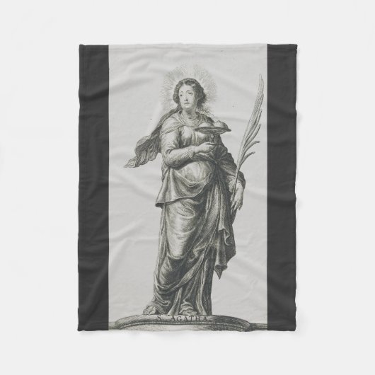 Heilige Agatha von Sizilien Fleecedecke (Vorderseite)