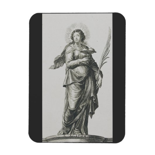 Heilige Agatha von Sizilien Magnet (Vertikal)