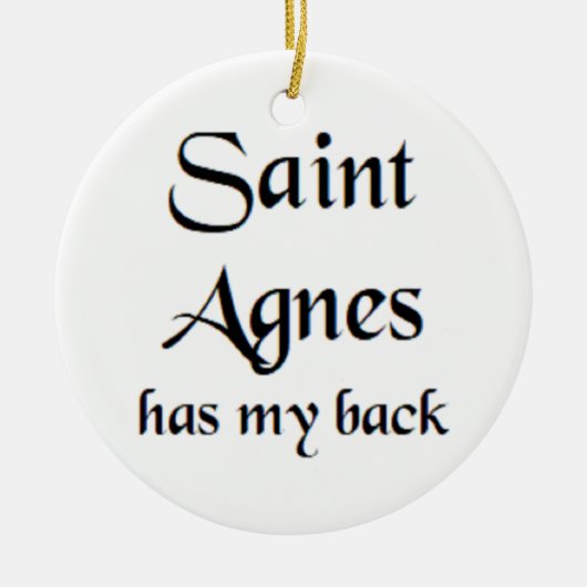 Heilige Agnes Kaffeetasse Keramik Ornament (Vorne)