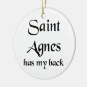 Heilige Agnes Kaffeetasse Keramik Ornament (Links)