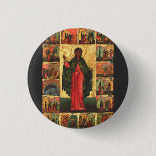 Heilige Anastasia die Befreierin Byzantinische Kun Button