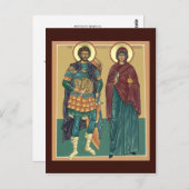 Heilige Anastasia und Chrysogonus-Gebetskarte Postkarte (Vorne/Hinten)