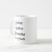 Heilige Andre bessette Tasse (Vorderseite Links)
