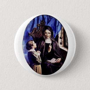 Heilige Angela Merici Patronin der Erzieher und Button