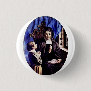 Heilige Angela Merici Schutzpatronin der Erzieher Button