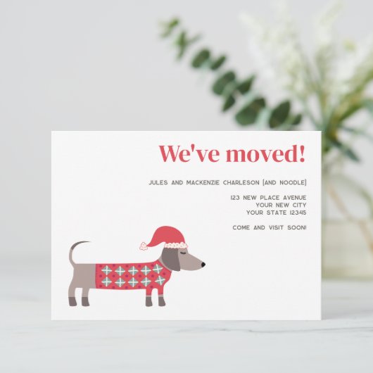 Heilige Ankündigung von Dachsund Dog Moving (Stehend Vorderseite)