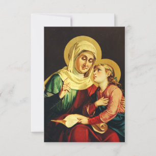 Heilige Anna und Jungfrau Maria Dankeskarte