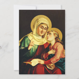 Heilige Anna und Jungfrau Maria Feiertagskarte