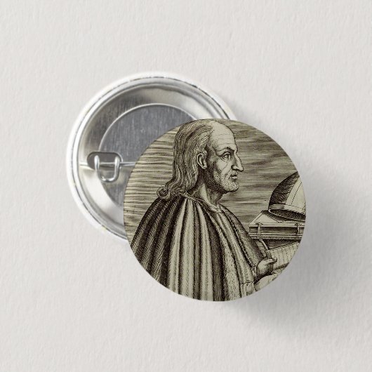 Heilige Anselm von Canterbury Doktor der Kirche Button (Vorne & Hinten)