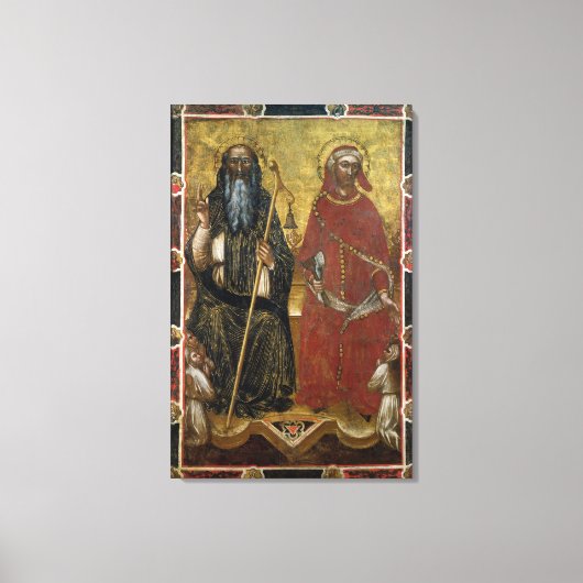 Heilige Anthony Abbot und Eligius - Malerei Leinwanddruck (Vorderseite)