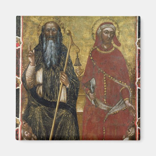 Heilige Anthony Abbot und Eligius - Malerei Magnet (Vorne)