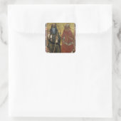Heilige Anthony Abbot und Eligius - Malerei Quadratischer Aufkleber (Tasche)