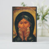 Heilige Anthony der Wüste Dankeskarte (Stehend Vorderseite)