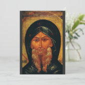 Heilige Anthony der Wüste Feiertagskarte (Stehend Vorderseite)