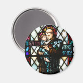 Heilige Anthony Padua Holding a Child Magnet (Vorderseite/Rückseite)