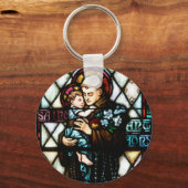 Heilige Anthony Padua Holding a Child Schlüsselanhänger (Vorderseite)