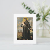 Heilige Anthony Padua mit dem Kind Jesus Postkarte (Stehend Vorderseite)