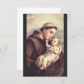 Heilige Anthony von Padua Dankeskarte (Vorne/Hinten)