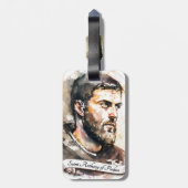 Heilige Anthony von Padua Gepäckanhänger (Rückseite vertikal)