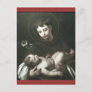 Heilige Anthony von Padua Holding Baby Jesus Postkarte