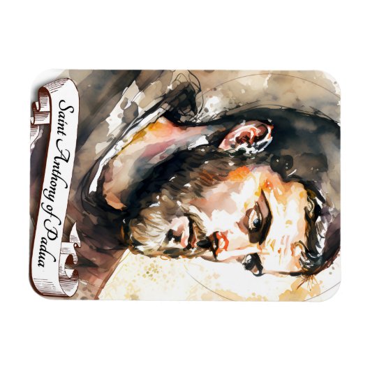 Heilige Anthony von Padua Magnet (Horizontal)