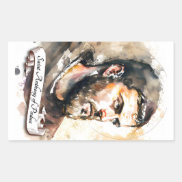 Heilige Anthony von Padua Rechteckiger Aufkleber