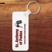 Heilige Anthony von Padua Schlüsselanhänger (Rückseite)