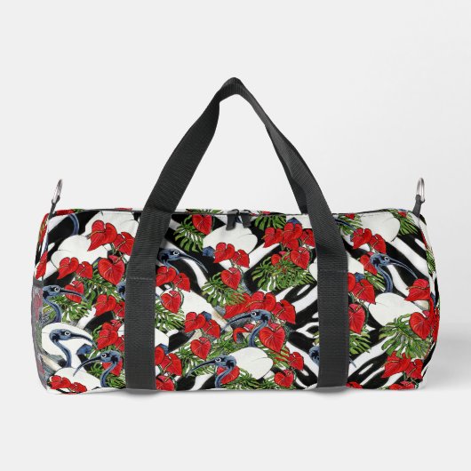 heilige Anthurium-Tasche Duffle Bag (Rückseite)