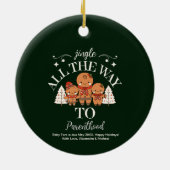 Heilige Baby-Schwangerschaft Ankündigung Keramik Ornament (Hinten)